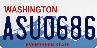 WA license plate ASU0686