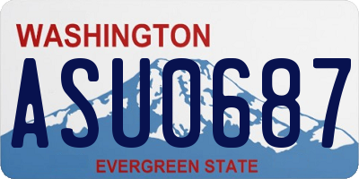 WA license plate ASU0687