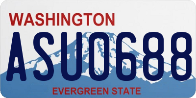 WA license plate ASU0688