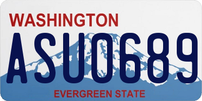 WA license plate ASU0689