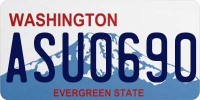 WA license plate ASU0690