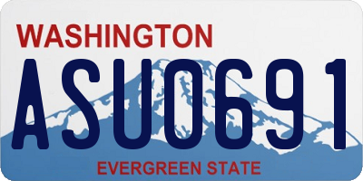 WA license plate ASU0691