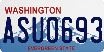 WA license plate ASU0693