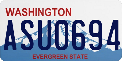 WA license plate ASU0694