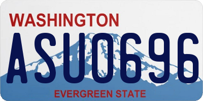 WA license plate ASU0696