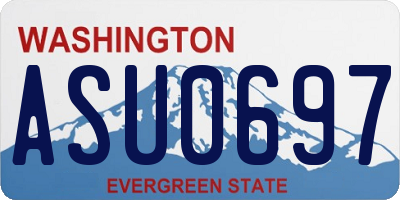 WA license plate ASU0697