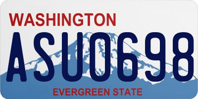 WA license plate ASU0698