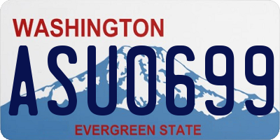 WA license plate ASU0699