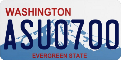 WA license plate ASU0700