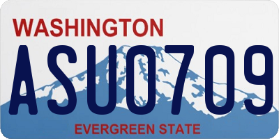 WA license plate ASU0709