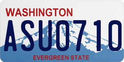 WA license plate ASU0710