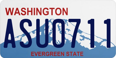 WA license plate ASU0711