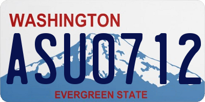 WA license plate ASU0712