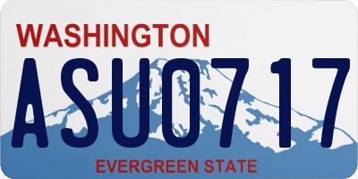 WA license plate ASU0717