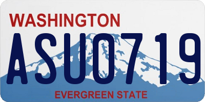 WA license plate ASU0719