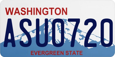 WA license plate ASU0720