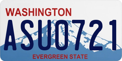 WA license plate ASU0721