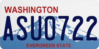 WA license plate ASU0722