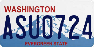 WA license plate ASU0724