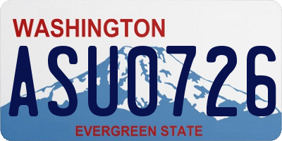 WA license plate ASU0726