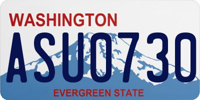 WA license plate ASU0730