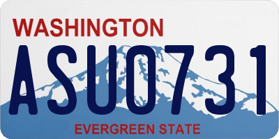 WA license plate ASU0731