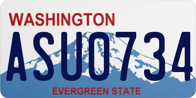 WA license plate ASU0734