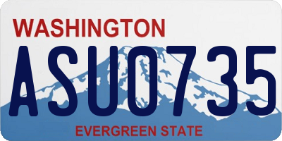 WA license plate ASU0735