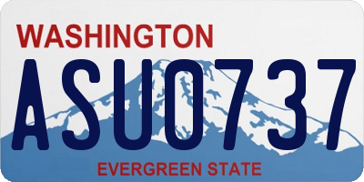 WA license plate ASU0737
