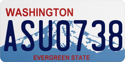 WA license plate ASU0738