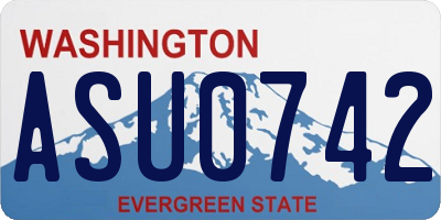 WA license plate ASU0742