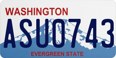 WA license plate ASU0743