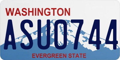 WA license plate ASU0744