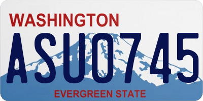 WA license plate ASU0745
