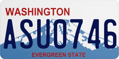 WA license plate ASU0746