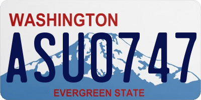WA license plate ASU0747