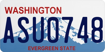 WA license plate ASU0748