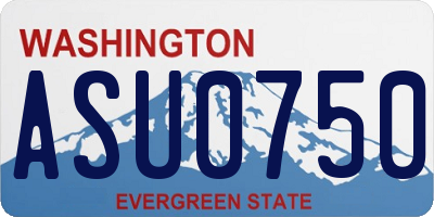 WA license plate ASU0750