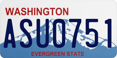 WA license plate ASU0751