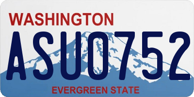 WA license plate ASU0752