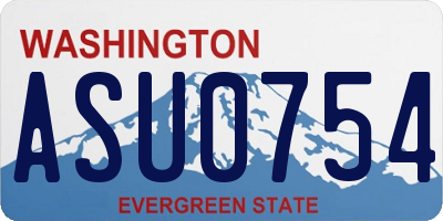 WA license plate ASU0754
