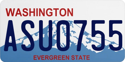 WA license plate ASU0755