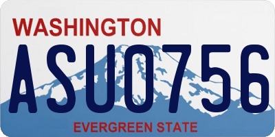 WA license plate ASU0756