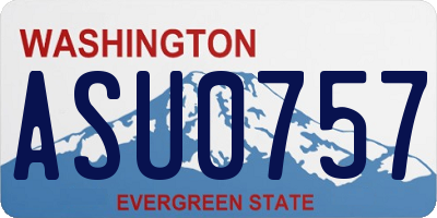 WA license plate ASU0757