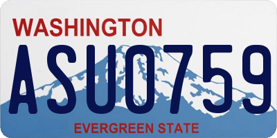 WA license plate ASU0759