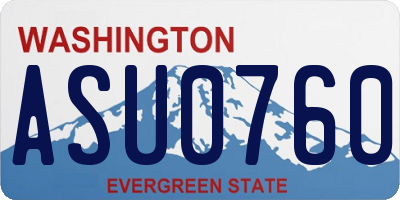 WA license plate ASU0760