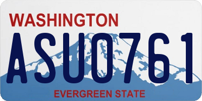 WA license plate ASU0761