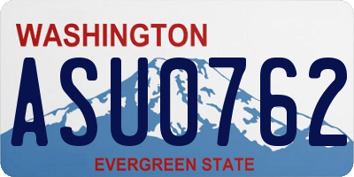 WA license plate ASU0762