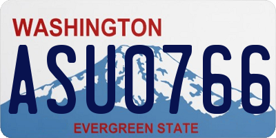 WA license plate ASU0766