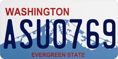 WA license plate ASU0769